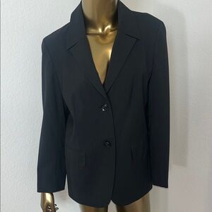 Lafayette 148 New York Black Virgin Wool Blazer